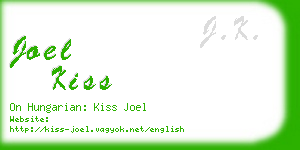 joel kiss business card